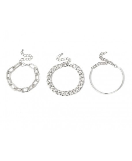 Bransoletki zestaw srebrny mankiet łańcuchy