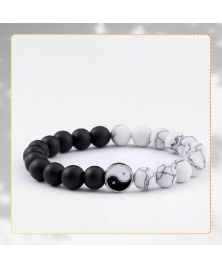 Bransoletka z koralików Yin i Yang
