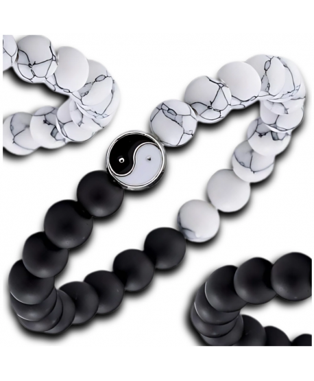 Bransoletka z koralików Yin i Yang
