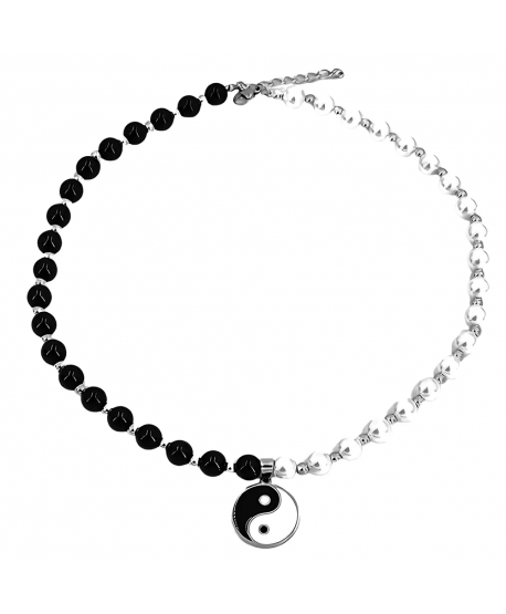 Naszyjnik z koralików Yin i Yang