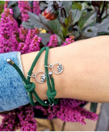 Bransoletki magnetyczne zielone Best Friends