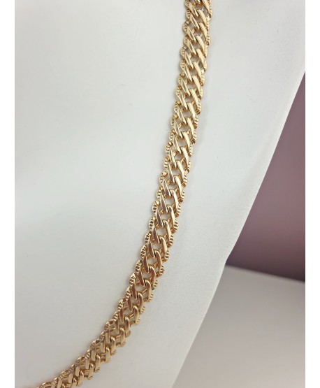 Łańcuszek stal gruby splot rombo 45 cm 8 mm