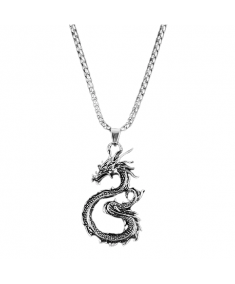 Męski naszyjnik na łańcuszku smok