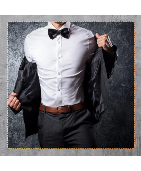 Muszka męska czarna mucha regulowana