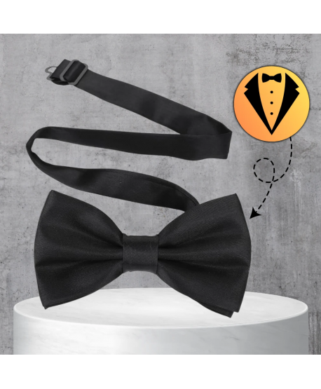 Muszka męska czarna mucha regulowana