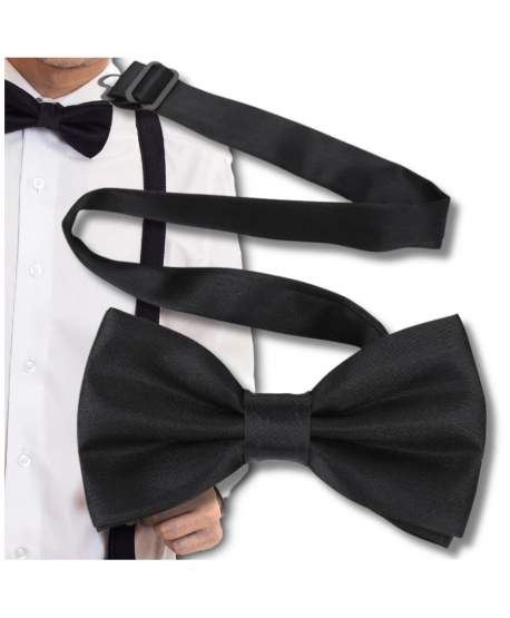 Muszka męska czarna mucha regulowana