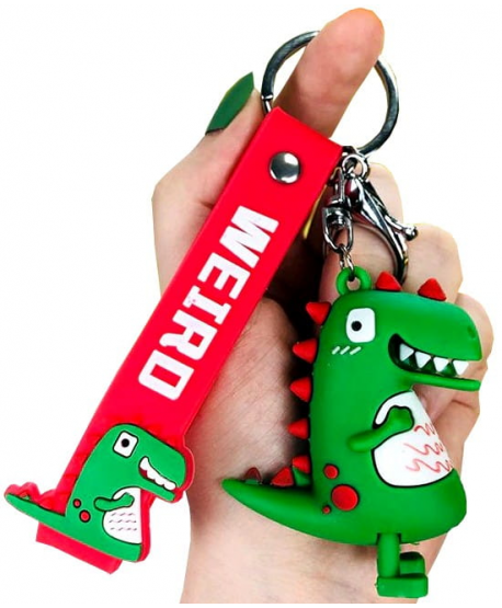 Brelok do kluczy zielony dinozaur