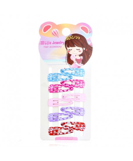 Spineczki pyki dziecięce kolorowe zestaw 10 szt