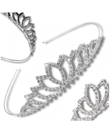 Korona diadem srebrna tiara