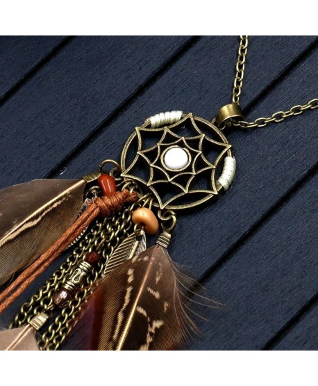 Wisior dream catcher długi z łapaczem snów