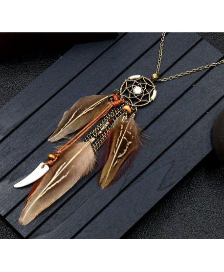 Wisior dream catcher długi z łapaczem snów