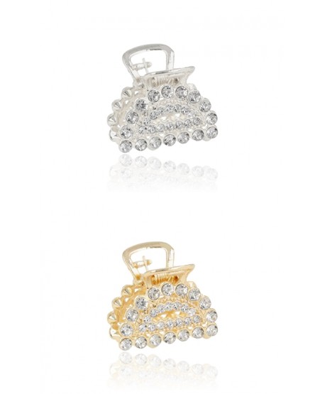 Spinka klamerka szczęka metalowa mała z cyrkoniami