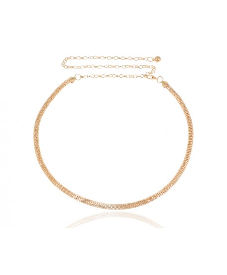 Pasek łańcuszkowy złoty okrągła siateczka