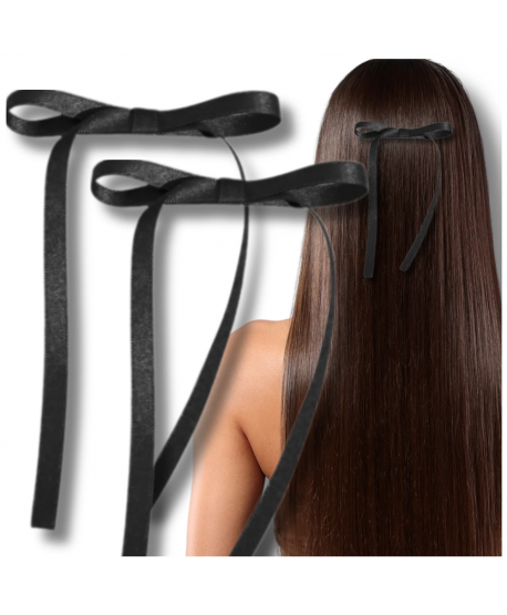 Wstążki kokardki czarne cienkie ze wstążką