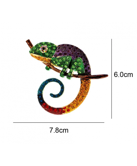 Kolorowa broszka kameleon