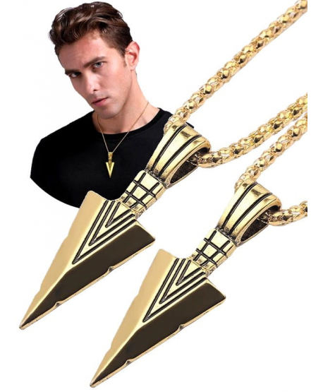 Naszyjnik męski grot złoty