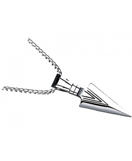 Naszyjnik męski grot srebrny