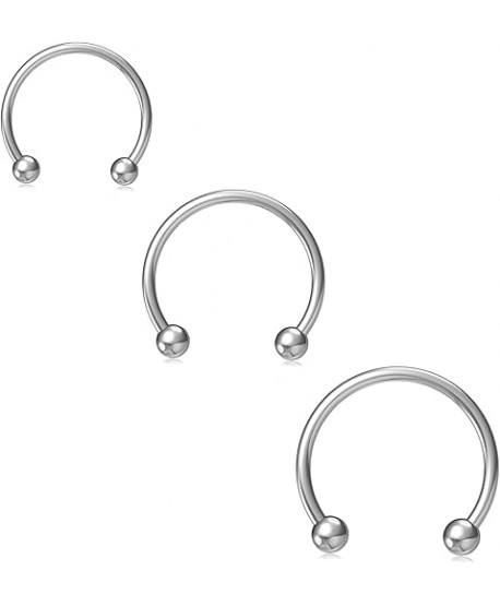 Piercing podkowa stal srebrna śr. 15 mm