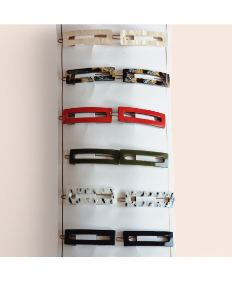 Spinki na kulkę francuskie prostokątne małe