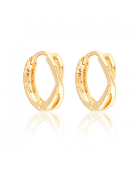 Kolczyki stal kółeczka z przeplatanką