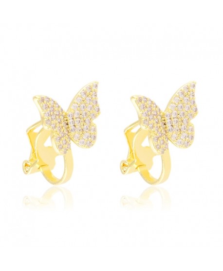 Klipsy stal cyrkoniowe motylki
