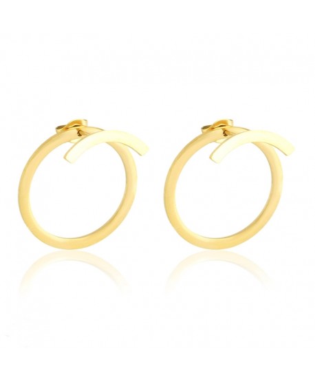 Kolczyki stal dwustronne koło