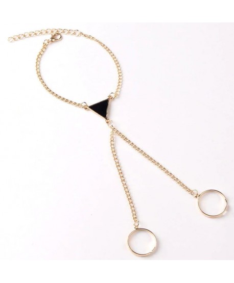 Bransoletka złota na dłoń z pierścionkiem