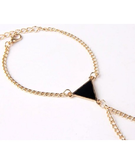 Bransoletka złota na dłoń z pierścionkiem