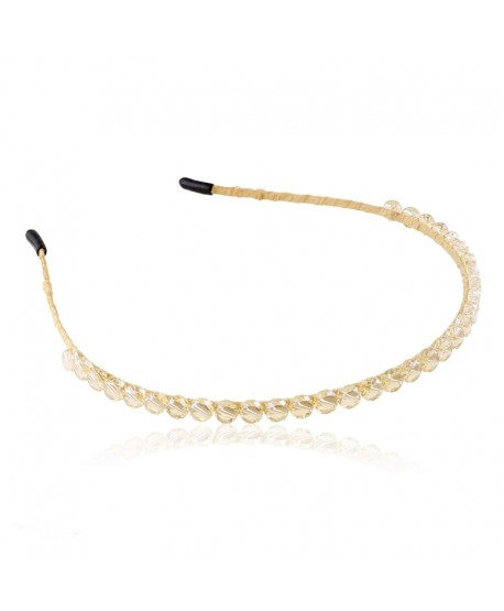 Ozdobna opaska z szampańskimi kryształkami