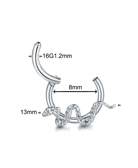 Kółeczka stal zapinane clicker z wężem 6/8/10/12 mm