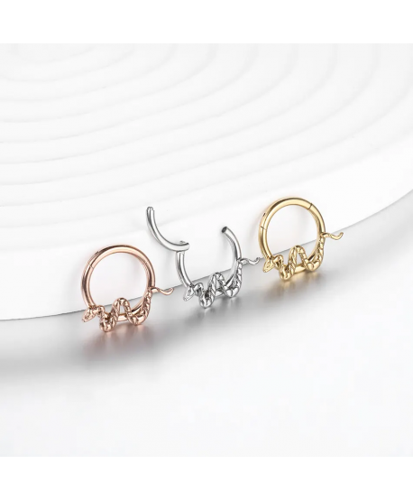 Kółeczka stal zapinane clicker z wężem 6/8/10/12 mm