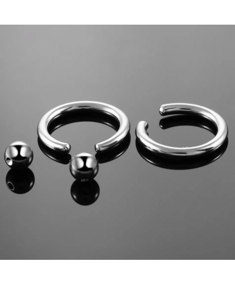 Kolczyki kółeczka tytan z kulką 6/8/10/12 mm