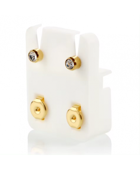 Kolczyki do przekłuwania sterylne złote srebrne stal