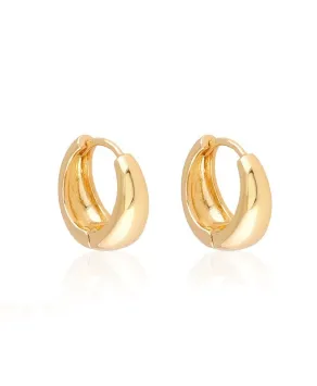 Kółeczka stal złote gładkie poszerzane - 1 cm