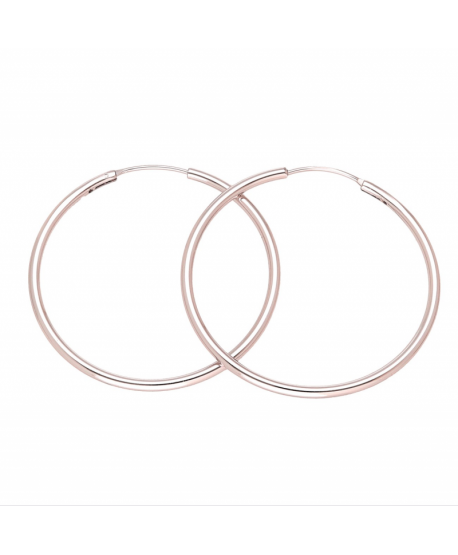 Kolczyki stal srebrne cienkie koła 3,5 cm