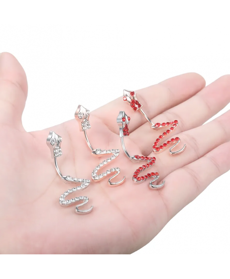 Kolczyki do pępka stal cyrkoniowe węże