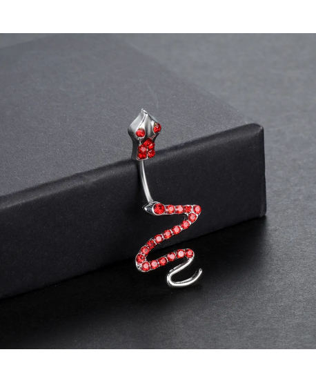 Kolczyki do pępka stal cyrkoniowe węże