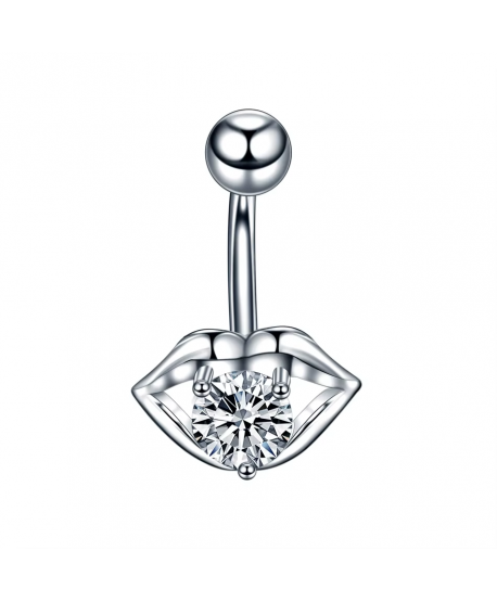 Kolczyki do pępka stal srebrne usta