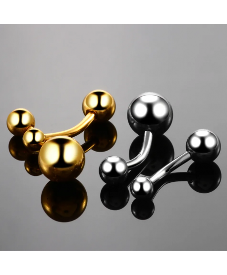 Kolczyki do pępka tytan złote srebrne wielkości