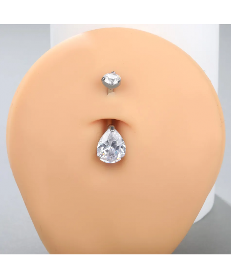 Kolczyki do pępka tytan duża łezka