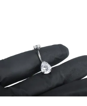 Kolczyki do pępka tytan duża łezka