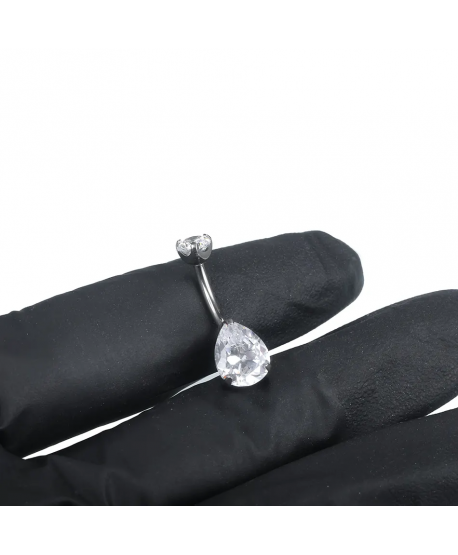 Kolczyki do pępka tytan duża łezka