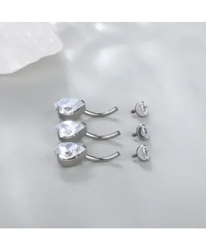 Kolczyki do pępka tytan duża łezka