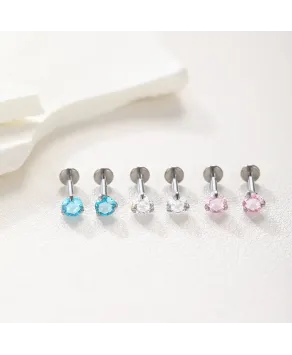 Labret z cyrkonią tytan kolory