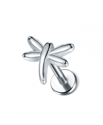 Labret stal srebrny ważka 1.2*8mm helix stud