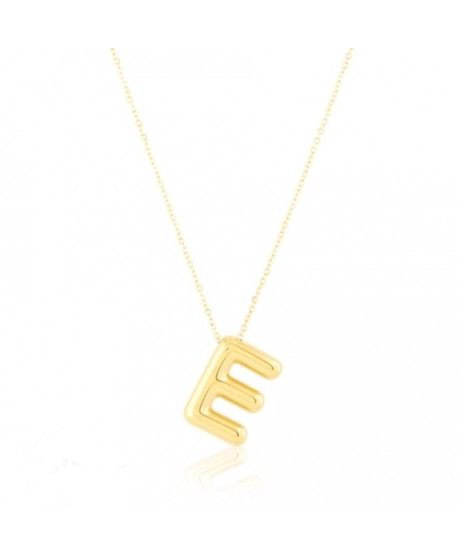 Naszyjnik stal dmuchana literka E