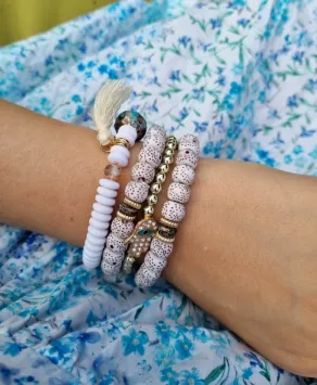 Zestaw koralikowych bransoletek z okiem proroka