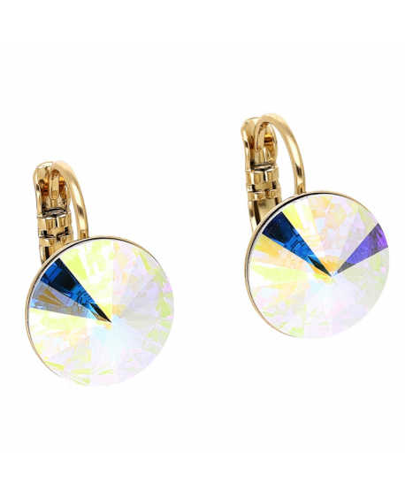 Kolczyki stal na biglu kryształ Svarowski