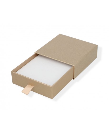 Opakowanie ozdobne wyciągana szufladka złote 9x9cm