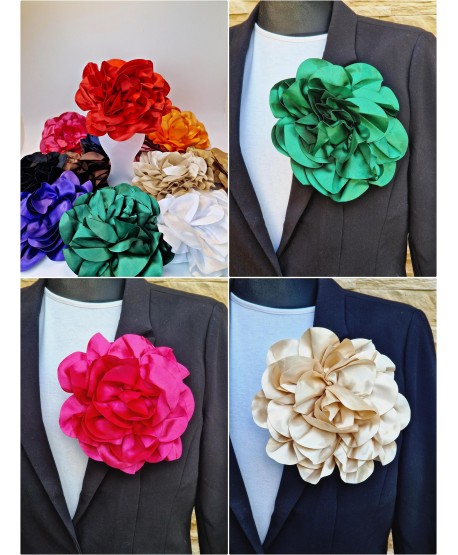 Broszka bardzo duży kwiat w kolorach